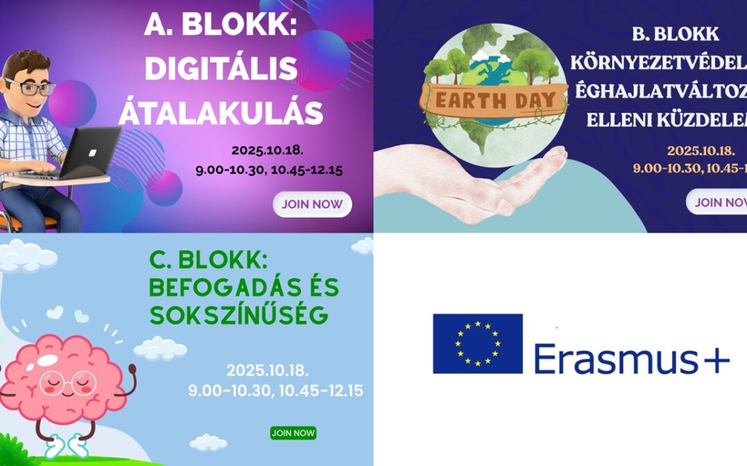 Projektnap-Erasmus nap: 2025.10.18. (szombat, munkanap) 9.00-12.15